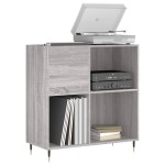 vidaXL Dulap pentru discuri gri sonoma 84,5x38x89 cm lemn compozit vidaXL Dulap pentru discuri gri sonoma 84,5x38x89 cm lemn compozit