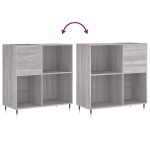 vidaXL Dulap pentru discuri gri sonoma 84,5x38x89 cm lemn compozit vidaXL Dulap pentru discuri gri sonoma 84,5x38x89 cm lemn compozit
