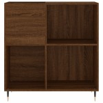 vidaXL Dulap pentru discuri stejar maro 84,5x38x89 cm lemn compozit vidaXL Dulap pentru discuri stejar maro 84,5x38x89 cm lemn compozit