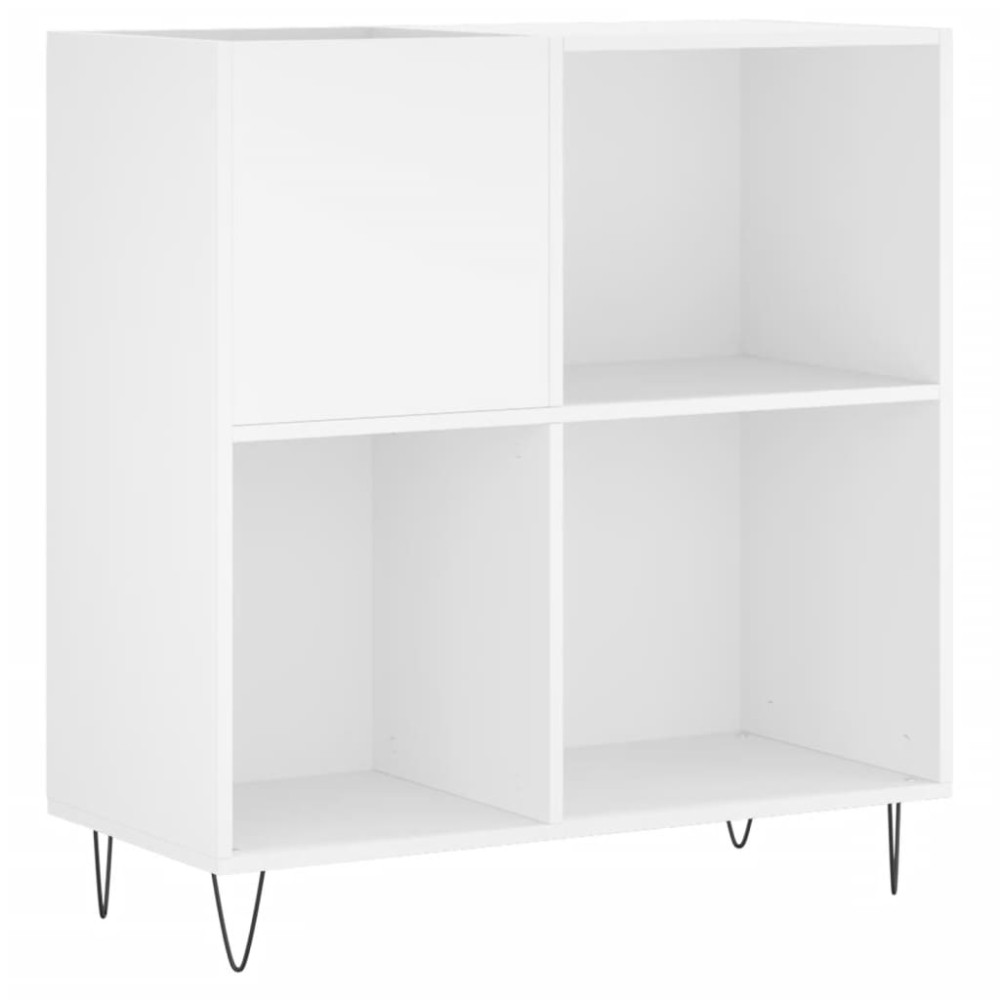 vidaXL Dulap pentru discuri, alb, 84,5x38x89 cm, lemn compozit