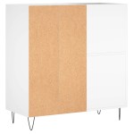 vidaXL Dulap pentru discuri, alb, 84,5x38x89 cm, lemn compozit