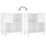 vidaXL Dulap pentru discuri, alb, 84,5x38x89 cm, lemn compozit
