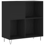 vidaXL Dulap pentru discuri negru 84,5x38x89 cm lemn compozit
