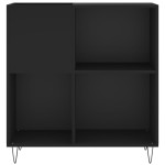 vidaXL Dulap pentru discuri negru 84,5x38x89 cm lemn compozit