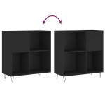 vidaXL Dulap pentru discuri negru 84,5x38x89 cm lemn compozit