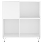 vidaXL Dulap de discuri alb extralucios 84,5x38x89 cm lemn compozit