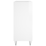 vidaXL Dulap de discuri alb extralucios 84,5x38x89 cm lemn compozit