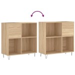 vidaXL Dulap pentru discuri stejar sonoma 84,5x38x89 cm lemn compozit vidaXL Dulap pentru discuri stejar sonoma 84,5x38x89 cm lemn compozit
