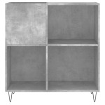 vidaXL Dulap pentru discuri gri beton 84,5x38x89 cm lemn compozit vidaXL Dulap pentru discuri gri beton 84,5x38x89 cm lemn compozit