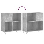 vidaXL Dulap pentru discuri gri beton 84,5x38x89 cm lemn compozit vidaXL Dulap pentru discuri gri beton 84,5x38x89 cm lemn compozit