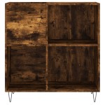 vidaXL Dulap pentru discuri stejar fumuriu 84,5x38x89 cm lemn compozit