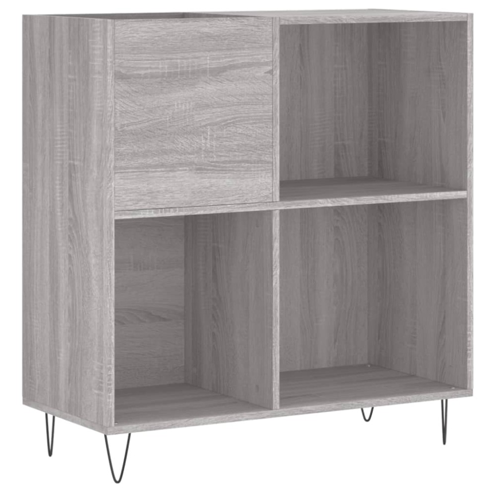 vidaXL Dulap pentru discuri gri sonoma 84,5x38x89 cm lemn compozit