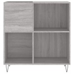 vidaXL Dulap pentru discuri gri sonoma 84,5x38x89 cm lemn compozit vidaXL Dulap pentru discuri gri sonoma 84,5x38x89 cm lemn compozit