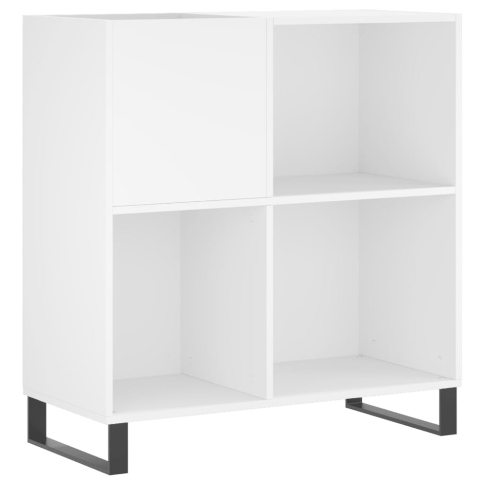 vidaXL Dulap pentru discuri, alb, 84,5x38x89 cm, lemn compozit
