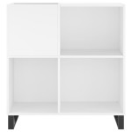 vidaXL Dulap pentru discuri, alb, 84,5x38x89 cm, lemn compozit