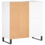vidaXL Dulap pentru discuri, alb, 84,5x38x89 cm, lemn compozit