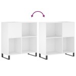vidaXL Dulap pentru discuri, alb, 84,5x38x89 cm, lemn compozit