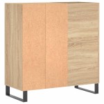 vidaXL Dulap pentru discuri stejar sonoma 84,5x38x89 cm lemn compozit vidaXL Dulap pentru discuri stejar sonoma 84,5x38x89 cm lemn compozit