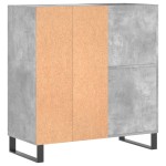 vidaXL Dulap pentru discuri gri beton 84,5x38x89 cm lemn compozit vidaXL Dulap pentru discuri gri beton 84,5x38x89 cm lemn compozit