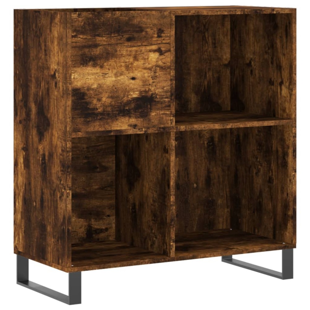 vidaXL Dulap pentru discuri stejar fumuriu 84,5x38x89 cm lemn compozit