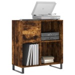 vidaXL Dulap pentru discuri stejar fumuriu 84,5x38x89 cm lemn compozit vidaXL Dulap pentru discuri stejar fumuriu 84,5x38x89 cm lemn compozit