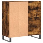vidaXL Dulap pentru discuri stejar fumuriu 84,5x38x89 cm lemn compozit vidaXL Dulap pentru discuri stejar fumuriu 84,5x38x89 cm lemn compozit