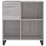 vidaXL Dulap pentru discuri gri sonoma 84,5x38x89 cm lemn compozit vidaXL Dulap pentru discuri gri sonoma 84,5x38x89 cm lemn compozit