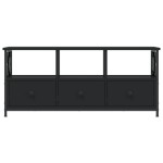 vidaXL Comodă TV, negru, 102x33x45 cm, lemn prelucrat & fier