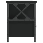 vidaXL Comodă TV, negru, 102x33x45 cm, lemn prelucrat & fier