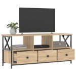 vidaXL Comodă TV, stejar sonoma, 102x33x45 cm, lemn prelucrat & fier vidaXL Comodă TV, stejar sonoma, 102x33x45 cm, lemn prelucrat & fier