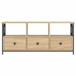 vidaXL Comodă TV, stejar sonoma, 102x33x45 cm, lemn prelucrat & fier vidaXL Comodă TV, stejar sonoma, 102x33x45 cm, lemn prelucrat & fier