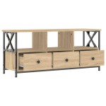 vidaXL Comodă TV, stejar sonoma, 102x33x45 cm, lemn prelucrat & fier vidaXL Comodă TV, stejar sonoma, 102x33x45 cm, lemn prelucrat & fier