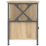 vidaXL Comodă TV, stejar sonoma, 102x33x45 cm, lemn prelucrat & fier vidaXL Comodă TV, stejar sonoma, 102x33x45 cm, lemn prelucrat & fier