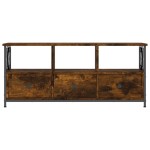 vidaXL Comodă TV, stejar afumat, 102x33x45 cm, lemn prelucrat & fier vidaXL Comodă TV, stejar afumat, 102x33x45 cm, lemn prelucrat & fier