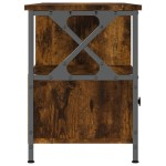 vidaXL Comodă TV, stejar afumat, 102x33x45 cm, lemn prelucrat & fier vidaXL Comodă TV, stejar afumat, 102x33x45 cm, lemn prelucrat & fier