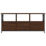vidaXL Comodă TV, stejar maro, 102x33x45 cm, lemn prelucrat & fier