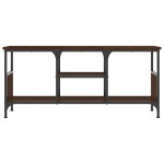 vidaXL Comodă TV, stejar maro, 100x35x45 cm, lemn prelucrat & fier