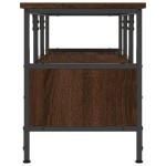 vidaXL Comodă TV, stejar maro, 100x35x45 cm, lemn prelucrat & fier