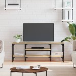 vidaXL Comodă TV, stejar sonoma, 121x35x45 cm, lemn prelucrat & fier vidaXL Comodă TV, stejar sonoma, 121x35x45 cm, lemn prelucrat & fier