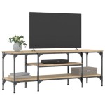 vidaXL Comodă TV, stejar sonoma, 121x35x45 cm, lemn prelucrat & fier vidaXL Comodă TV, stejar sonoma, 121x35x45 cm, lemn prelucrat & fier