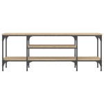vidaXL Comodă TV, stejar sonoma, 121x35x45 cm, lemn prelucrat & fier vidaXL Comodă TV, stejar sonoma, 121x35x45 cm, lemn prelucrat & fier