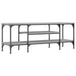 vidaXL Comodă TV, sonoma gri, 121x35x45 cm, lemn prelucrat & fier vidaXL Comodă TV, sonoma gri, 121x35x45 cm, lemn prelucrat & fier