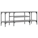 vidaXL Comodă TV, sonoma gri, 121x35x45 cm, lemn prelucrat & fier vidaXL Comodă TV, sonoma gri, 121x35x45 cm, lemn prelucrat & fier