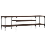 vidaXL Comodă TV, stejar maro, 161x35x45 cm, lemn prelucrat & fier