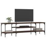 vidaXL Comodă TV, stejar maro, 161x35x45 cm, lemn prelucrat & fier