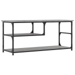 vidaXL Comodă TV, gri sonoma, 103x38x46,5 cm, lemn prelucrat și oțel vidaXL Comodă TV, gri sonoma, 103x38x46,5 cm, lemn prelucrat și oțel