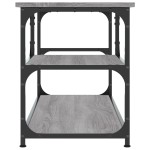 vidaXL Comodă TV, gri sonoma, 103x38x46,5 cm, lemn prelucrat și oțel vidaXL Comodă TV, gri sonoma, 103x38x46,5 cm, lemn prelucrat și oțel