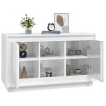 vidaXL Dulap, alb extralucios, 102x35x60 cm, lemn prelucrat