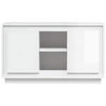 vidaXL Dulap, alb extralucios, 102x35x60 cm, lemn prelucrat
