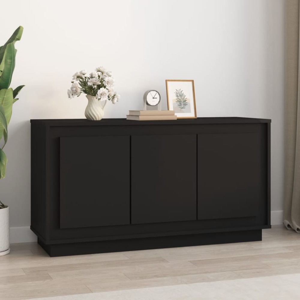 vidaXL Dulap, negru, 102x35x55 cm, lemn prelucrat